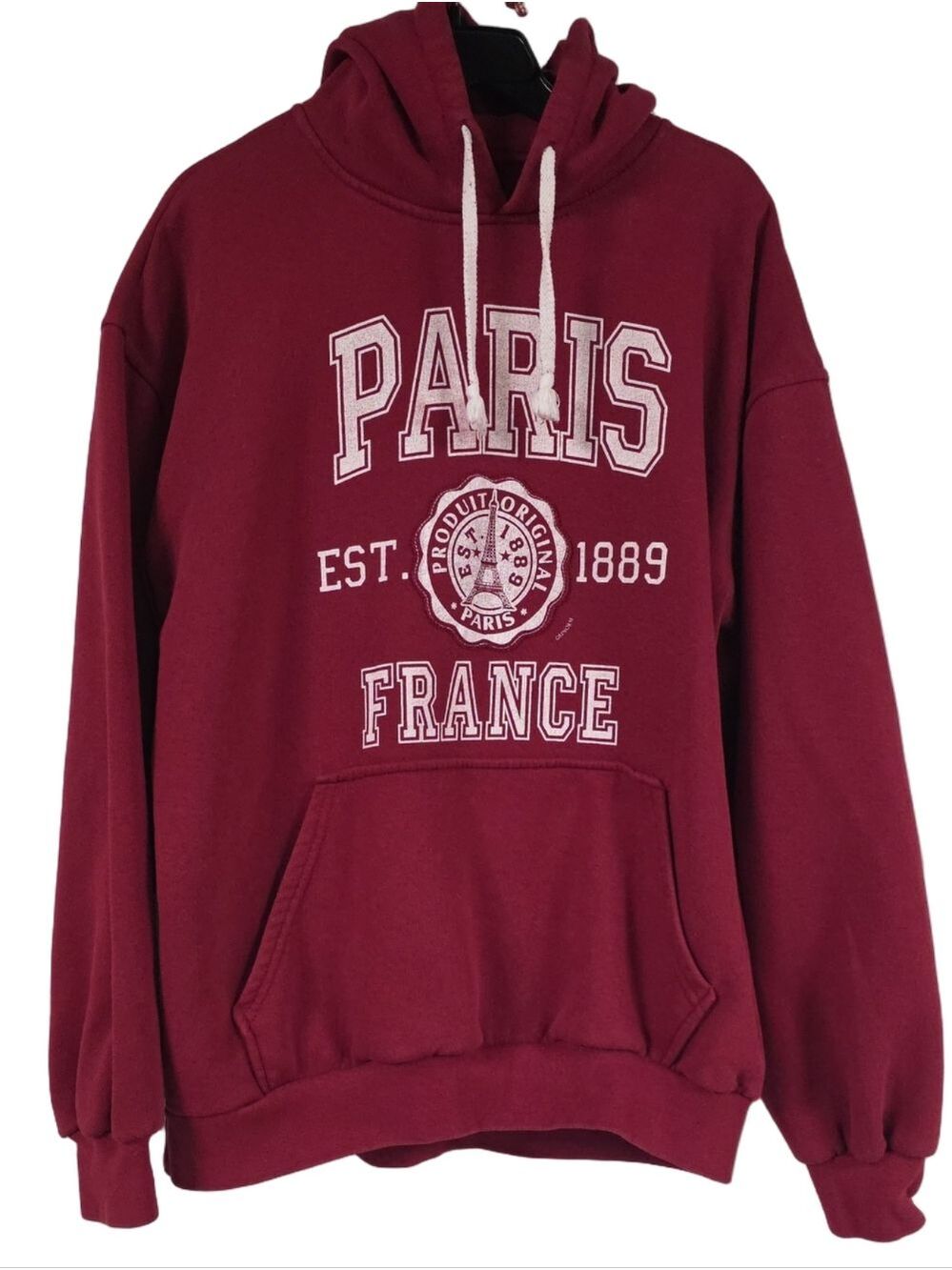 France Authentique Paris France 1889 Deep Red Graphic Hoodie Unisex - Size XL